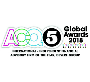 Independent Financial Advisory Firm of the Year at the ACQ5 Global Awards (International) 2018 Organisation: ACQ Global
