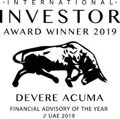 Best Financial Advisory of the Year deVere Acuma at the International Investor Business Awards 2019
